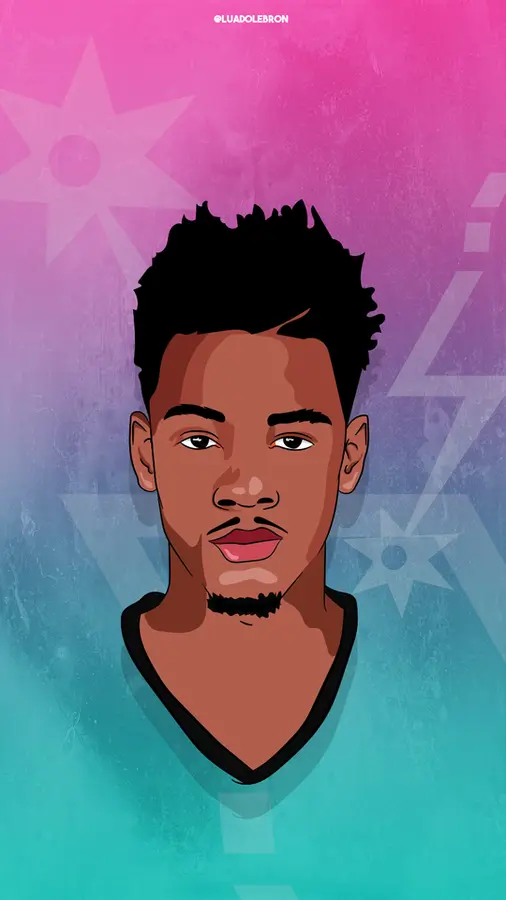 Illustrated portrait wallpaper